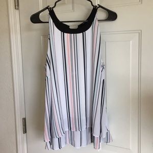 GORGEOUS like new striped sleeveless blouse